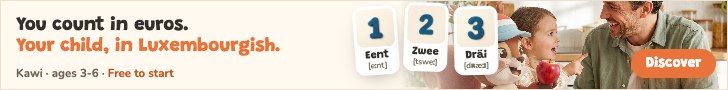 You count in euros. Your child, in Luxembourgish. Kawi, the app for ages 3-6.