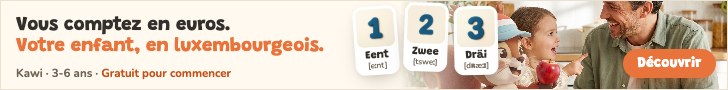 Vous comptez en euros. Votre enfant, en luxembourgeois. Kawi, l’appli des 3-6 ans.